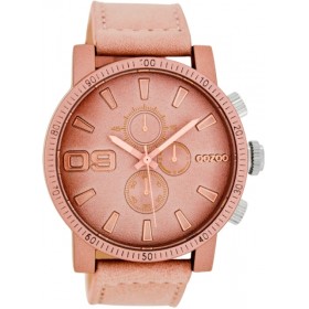 OOZOO Timepieces 45mm Pinkgrey Leather Strap C7495